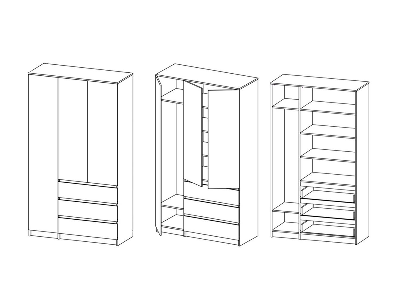 Распашной шкаф Мальм 314 brown ИКЕА (IKEA) изображение товара