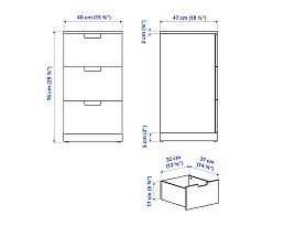 Изображение товара Комод Нордли 26 black ИКЕА (IKEA) на сайте adeta.ru